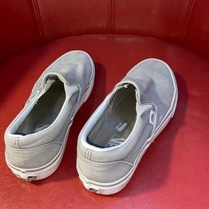 Grey slip on vans